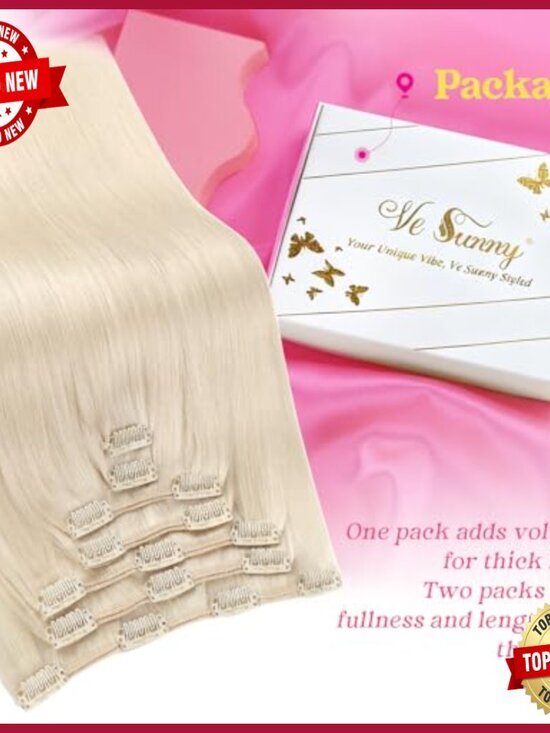 18 Inch Human Hair Clip-In Extensions 7pc 120g for Volume Styling main image 4